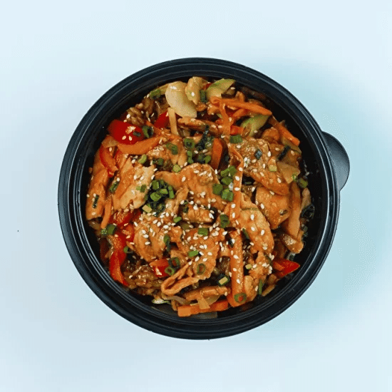 Вок с лососем (лапша)