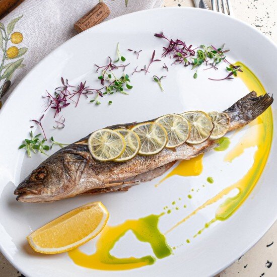 Сибас запечённый