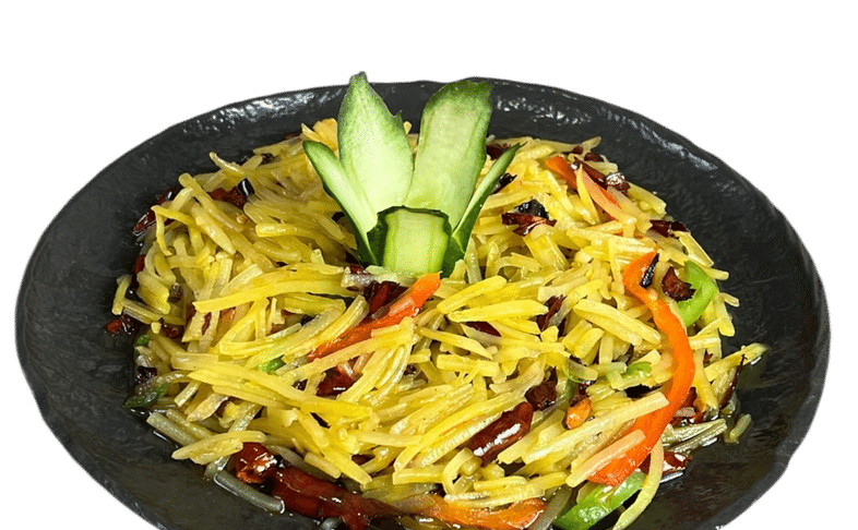 Картофель соломкой в кисло-остром соусе