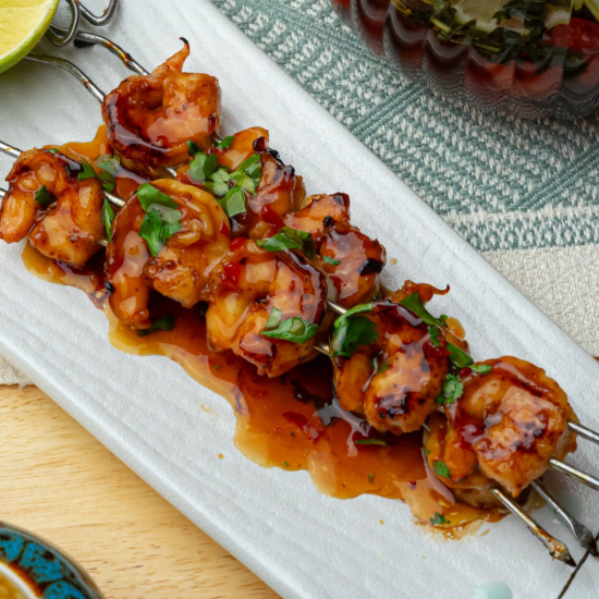 Якитори с креветками