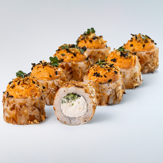 Бонито с нежным соусом из лосося