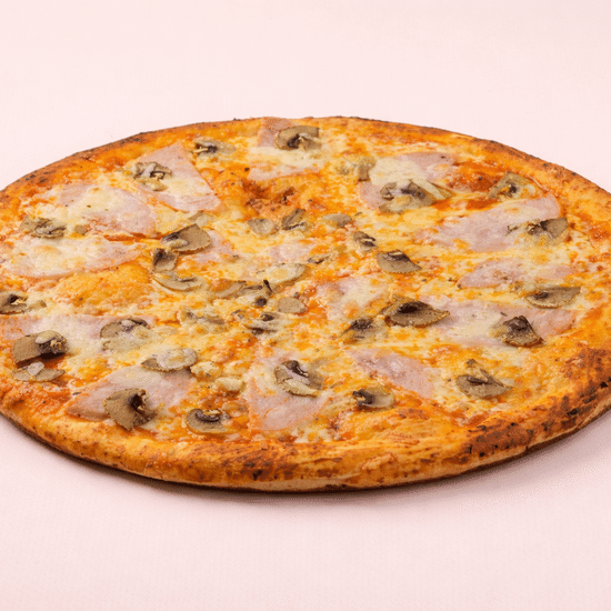 С ветчиной и грибами