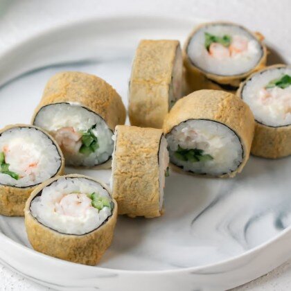 Zərif tempura karideslər