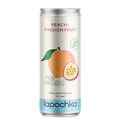 Напиток Lapochka персик маракуйя 0,33л