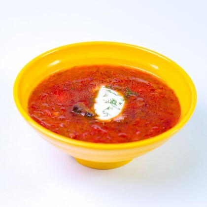 Борщ со сметаной