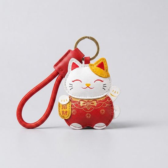 Кожанный брелок "Котик" DTH008