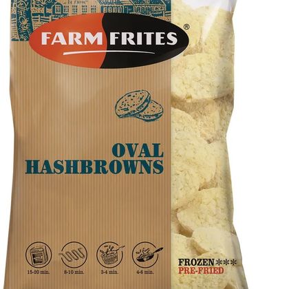 ОВАЛЬНЫЕ ХАШБРАУНЫ 5Х2,5 кг FARM FRITES