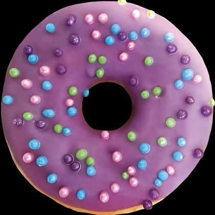 Донат глазированный со вкусом «Черника с крем-чиз» с начинкой 0,067 (36ШБ) (РОССИЯ)