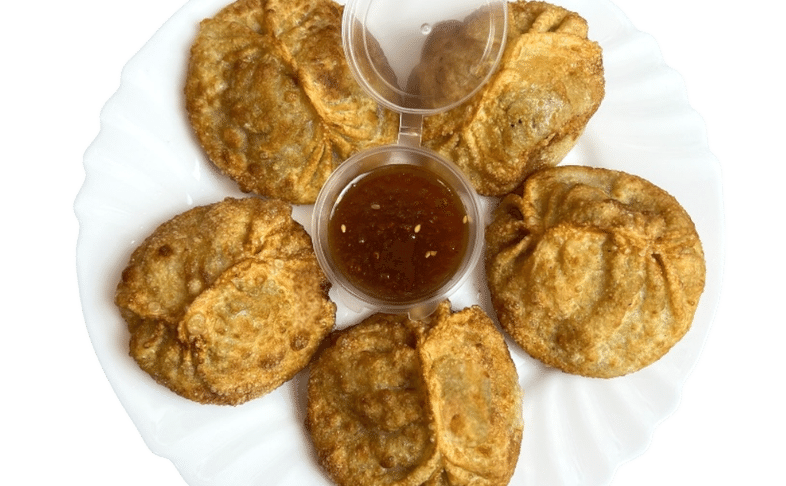 Жареные манты с телятиной