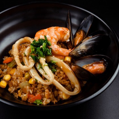 Тяхан с морепродуктами