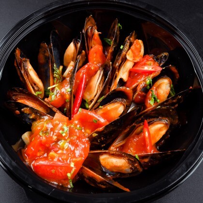 Мидии в азиатском соусе