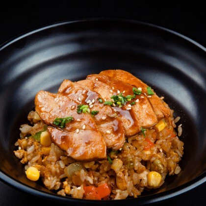 Тяхан с курицей