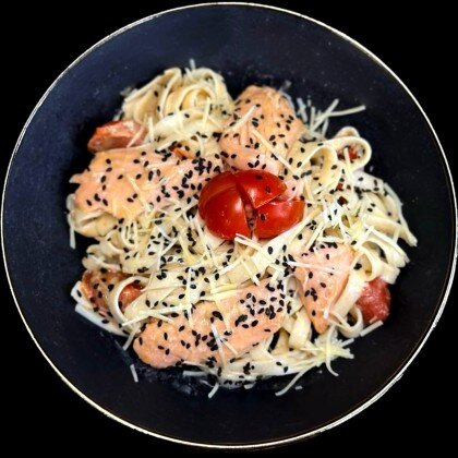 Удон с лососем