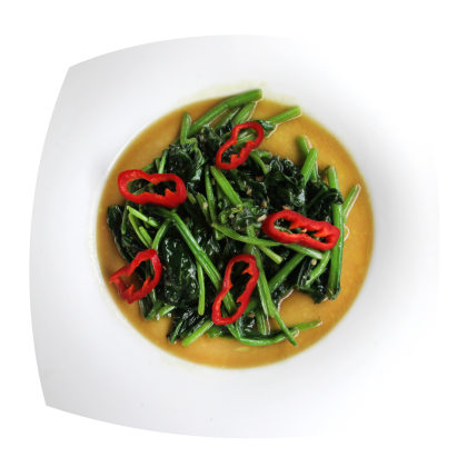 Шпинат жареный