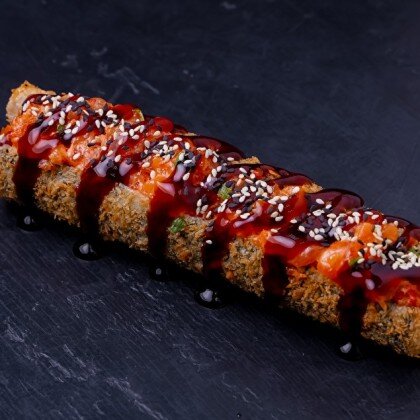 Хот-дог ролл с лососем