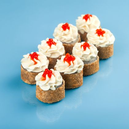 Жареный с креветкой и сыром