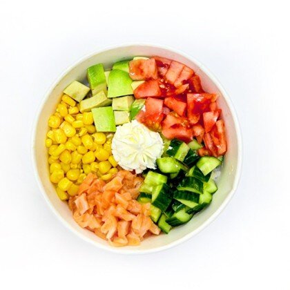 Боул с лососем