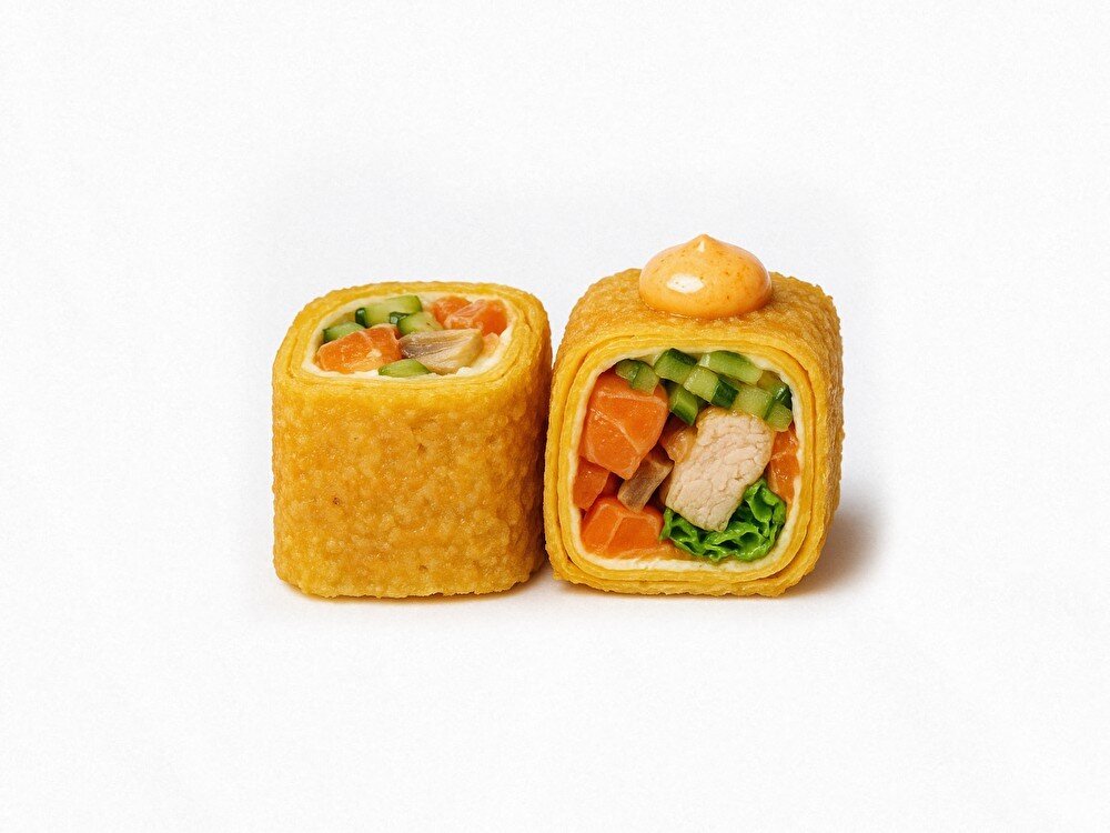 Лосось в тортильи темпура