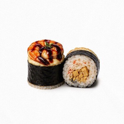 Запеченный ролл с креветкой и сыром