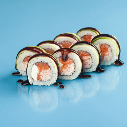 Гринролл с лососем и крабом