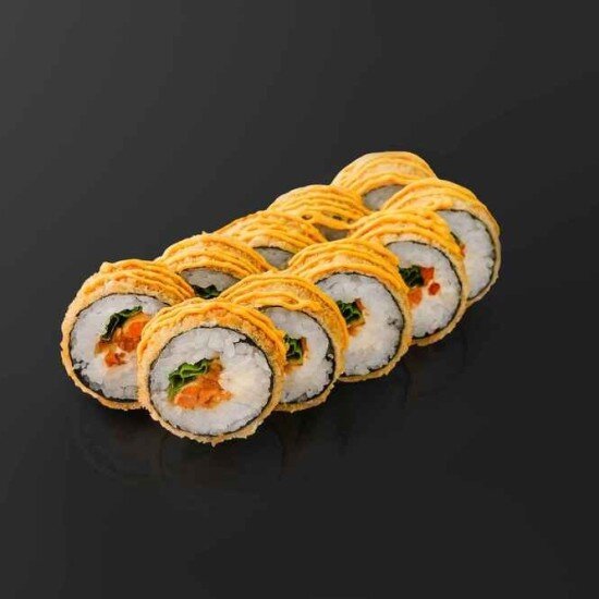 Жареный с лососем спайси 10 шт