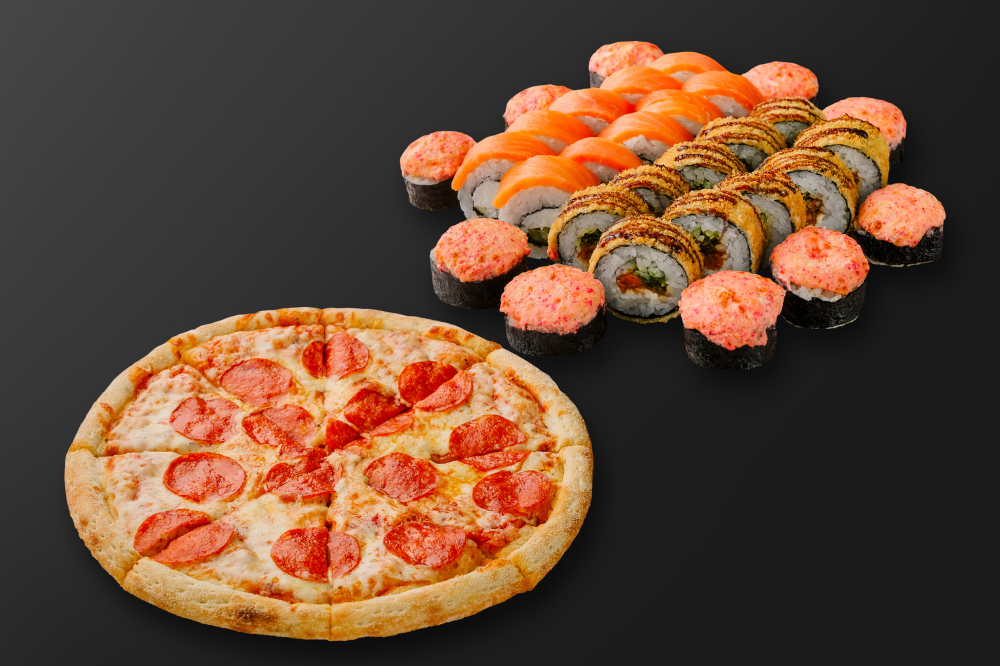 Тёплый вечер 30шт и пицца