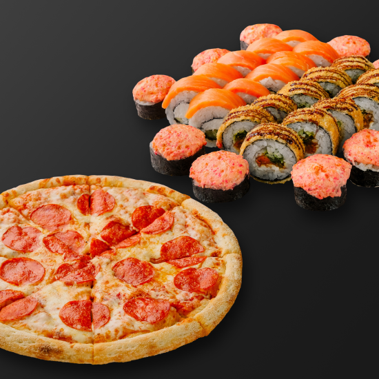 Тёплый вечер 30шт и пицца