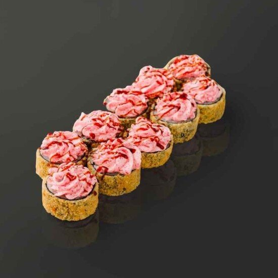 Жареный с лососем лава 10 шт