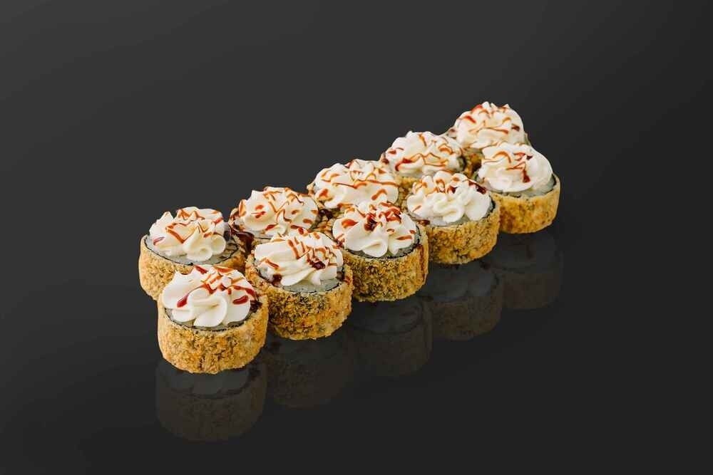 Жареный с креветкой и сыром 10 шт