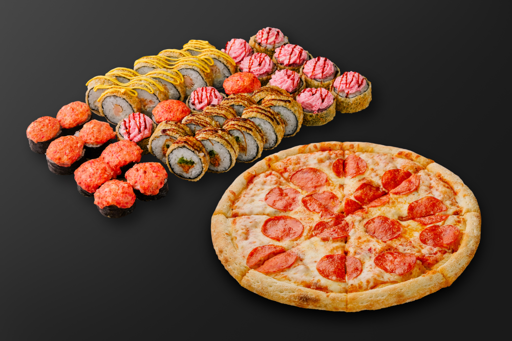 Вместе вкуснее 40шт +  пицца