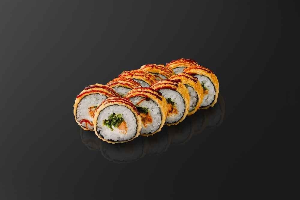 Жареный лосось терияки 10 шт