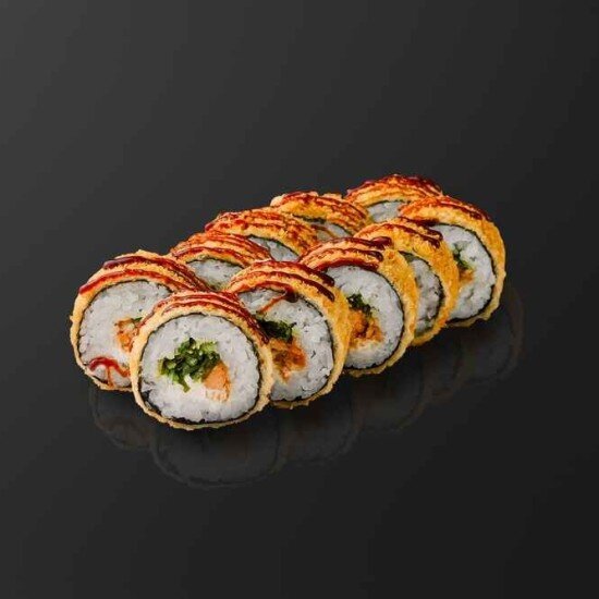 Жареный лосось терияки 10 шт