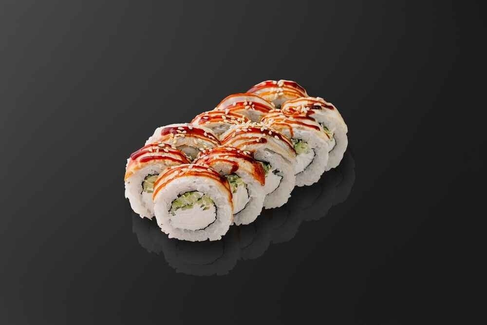 Угорь с огурцом 10 шт