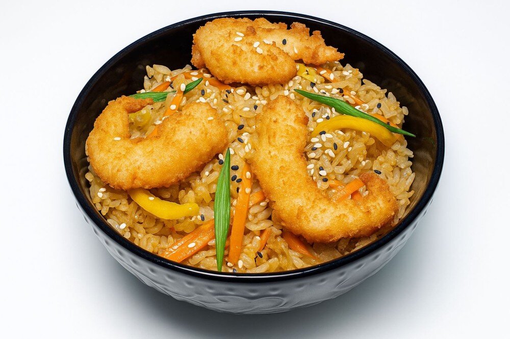 Тяхан с креветками