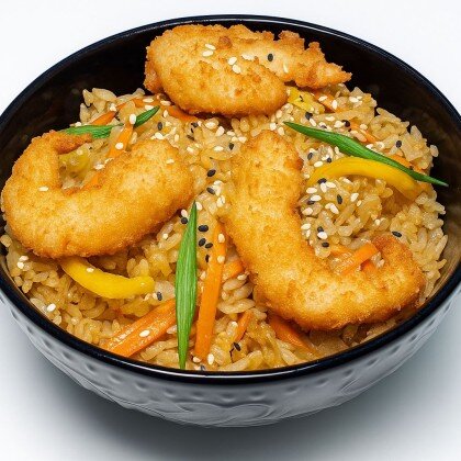 Тяхан с креветками