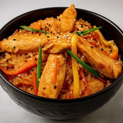 Тяхан с курицей