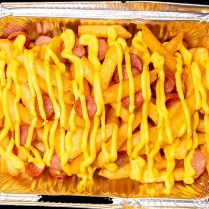 Фрайс с охотничьими колбасками