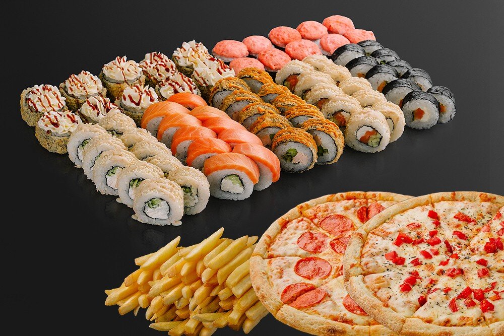 Сет Серебро (70 шт. + 2 пиццы + фри)