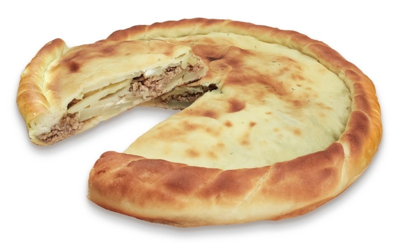 Пирог с картофелем и фаршем