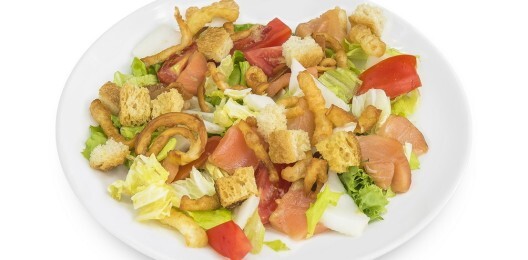 Салат "Хруст" с семгой