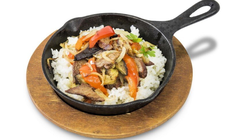 Говядина "Жаровня" с рисом