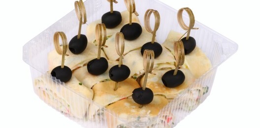 Канапе с блином и крабовыми палочками (10 шт)