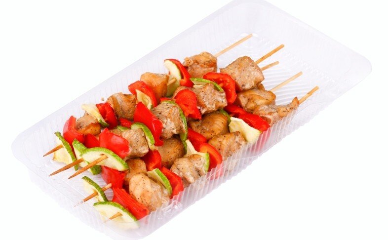 Мини-шашлычки из курицы и овощей (5 шт)