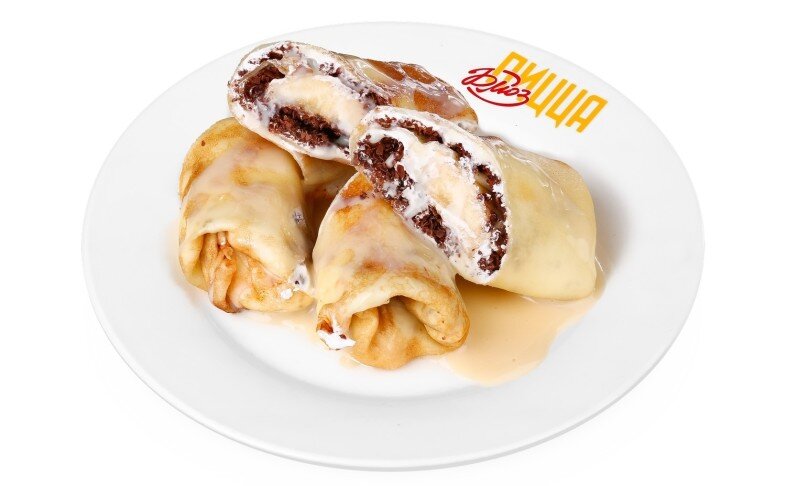 Блинчики с бананом и шоколадом