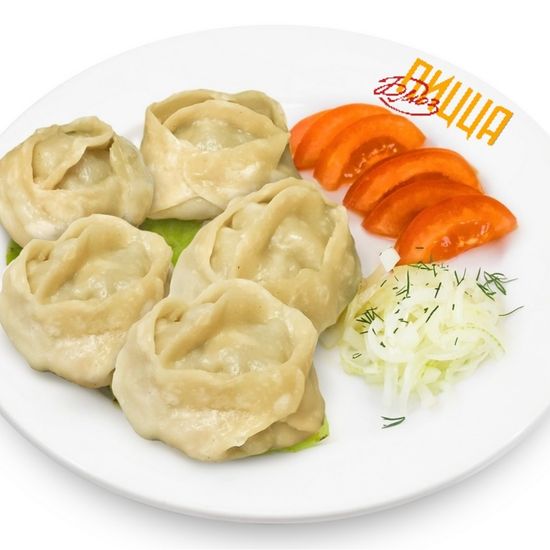 Манты из рубленой говядины с тыквой