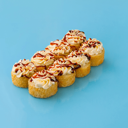 Жареный лосось с нежным  крабом и унаги соусом