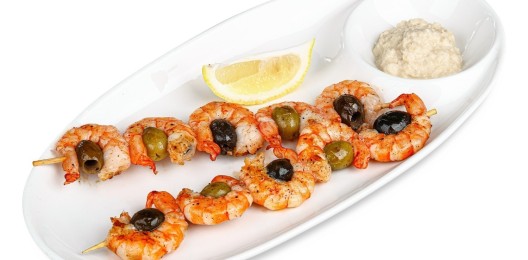 Креветки на решетке