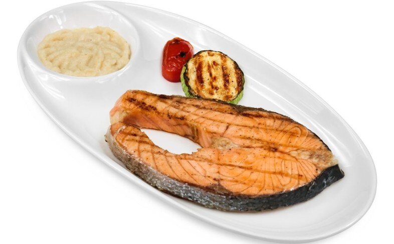 Семга на решетке