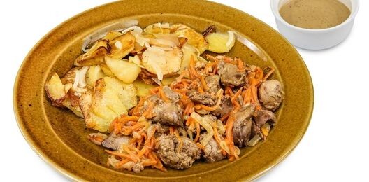 Печень по-деревенски