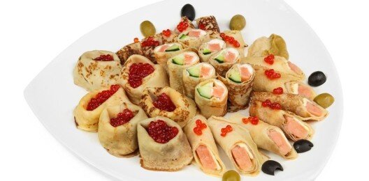 Блинная тарелка рыбная